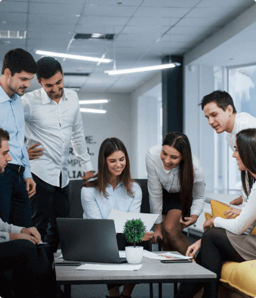 HR professionals discussing a strategy